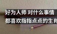 十二生肖中的专业指导者：喜欢对任何事情都指手画脚的好为人师者
