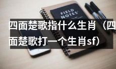 揭秘四面楚歌指代的是哪个生肖？（以四面楚歌的形式描绘某个生肖）