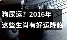 瞬间改变命运的福利！2016年这些生肖将化厄为祥，迎来好运降临