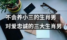 生肖男之不会养小三，忠诚爱情的三大最佳选择