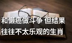 与懒惰症斗争：一种不太乐观的生肖现状