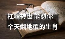 究竟是哪个生肖的杠精转世了？不久将来，或许他/她就能怼得你天翻地覆！