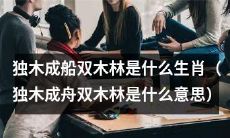 哪些生肖象征着“独木成船双木林”？（What do the zodiac signs represent in "A single log float as a boat, a double log bridge as a forest"?)