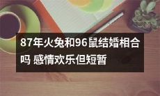 当87年生肖火兔与96年生肖鼠结婚：是否天生一对？他们的感情曾经欢乐，但却短暂终结