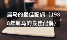 1988年属马的最佳婚姻伴侣：探索适合属马者的完美配偶选择