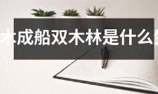 什么生肖对应独木成船双木林这个成语？