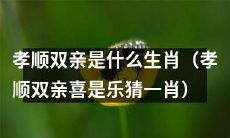 乐猜生肖：通过孝顺双亲，猜测对应的生肖已成为一种趣味游戏！