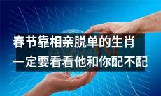 脱单攻略：在春节期间通过相亲找到你的真爱，根据你的生肖和TA的匹配度来判断，一定不能错过！