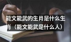 哪个生肖的人既有文化底蕴又有战斗力？（哪种人既能文能武？）