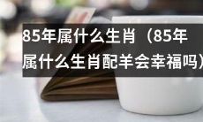 探究85年出生者的属相，并探讨与羊配对的幸福程度