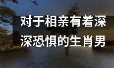 生肖男：那些对于相亲深感恐惧、焦虑和困惑的人们