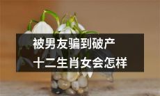 一位十二生肖女被男友骗到破产，她将采取哪些应对措施？