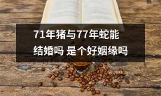 能否选择71年猪与77年蛇搭配的婚姻,这种组合在命理学上是否是一个充满好姻缘的选择?