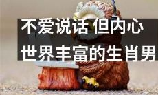 寡言的却内心富有丰富世界的生肖男子