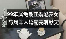 属于1999年属兔女性的最佳婚配指南:与属羊男性结合,完美契合默契无限!