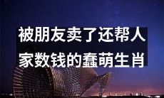 一个傻傻的、可爱的生肖被朋友出卖后还帮对方数钱的故事