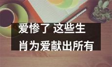 这些生肖爱得深沉，不惜付出一切