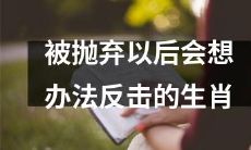 被抛弃后积极反击的坚韧生肖，你是其中哪一个？