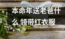在本命年送给老爸礼物,你可以考虑领带或红衣服两种选择