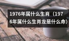 1976年出生的人是属于哪个生肖的，他们拥有怎样的八字命盘？
