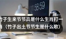 什么生肖能与竹子一样生来节节高？同样有节节生长之力的动物是什么？另外，有一首什么歌以竹子出土为主题，你知道吗？