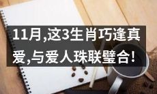 11月天,这3生肖结缘真爱,与挚爱绝配珠联璧合!