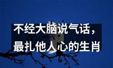 不上脑的口出狂言：哪个生肖最容易刺伤他人的心灵深处？