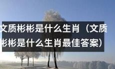 什么生肖最适合用“文质彬彬”来形容（寻找“文质彬彬”最贴切的生肖）