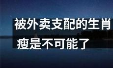 外卖垄断主导下的十二生肖：保持苗条身材已经成为一种奢望