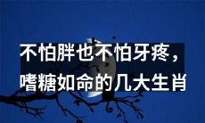 糖吃不停，胖瘦不让，牙齿也无恙——满口甜味嗜糖生肖大曝光