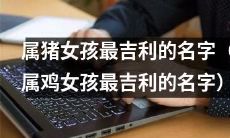 根据传统文化和风水学说，针对属猪女孩和属鸡女孩，推荐的最吉利的名字是什么？