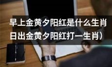 能告诉我们日出金黄夕阳红所对应的生肖吗？