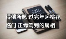 过完年迎来桃花人缘满满，如愿以偿闭口称心，喜马拉雅上正缘如约而至的属相