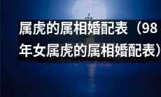 详细介绍98年女属虎的属相婚配表 - 您需要知道的关于属虎的属相婚配的全部信息