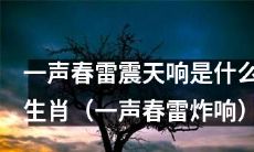 哪个生肖会在春雷炸响时发出震天巨响的声音？
