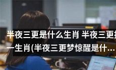 半夜三更梦惊醒，你猜猜是什么生肖呢？还可以打出这个生肖的谜语！