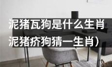 请猜一下，泥猪疥狗分别代表哪个生肖？