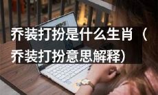 以虚伪面具欺瞒他人的行为方法——乔装打扮，适用于哪些生肖？（乔装打扮定义阐释）