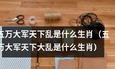 五万大军导致天下大乱的生肖是什么？