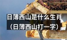 关于“日薄西山”，它对应的生肖是什么？（寻找日薄西山所表示的动物的对应中文汉字）