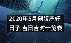 2020年5月剖腹产宜吉日吉时查询！详细一览表提供参考！