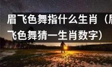经过猜测，眉飞色舞所代表的生肖数字是什么？
