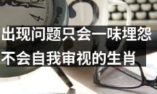 十二生肖中存在的那些人，只会无限抱怨而不肯对自身进行反思和审视，导致问题的不断出现