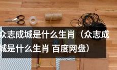 究竟是哪一种生肖拥有“众志成城”这样的特质呢？（寻找“众志成城”生肖在百度网盘上的相关信息）