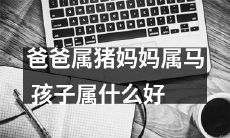 如果爸爸是猪而妈妈是马，那么孩子属于哪个属相比较好呢？