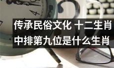 探寻中国民俗文化传承之路：揭开第九位十二生肖的神秘面纱
