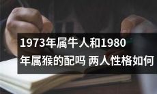 如何评价1973年出生的属牛人和1980年出生的属猴人之间的关系，探究两人性格特点是否相容？