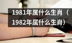 请问1981和1982年出生的人分别属于哪个中国生肖？