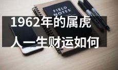 1962年属虎人的财运状况如何？旺盛还是平稳？
