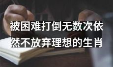 经历挫折却不放弃信念，一往无前追逐梦想的坚韧生肖